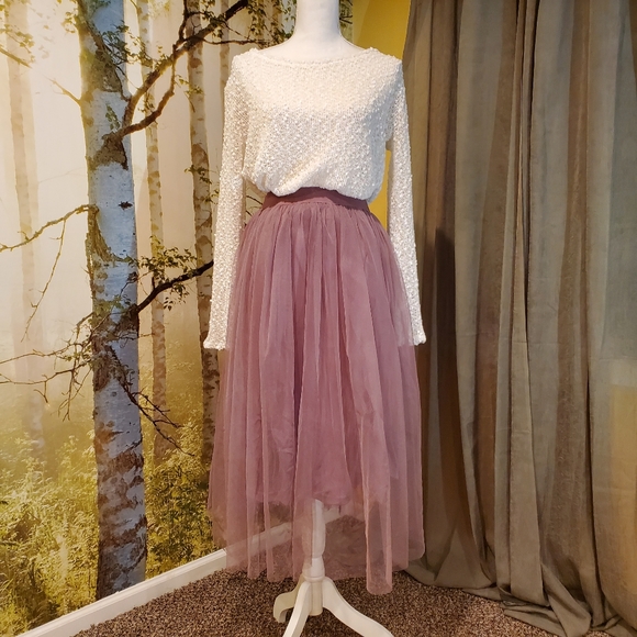 BOOHOO | Mauve Tulle Skirt - Picture 6 of 11